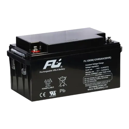 Home Batería recargable VRLA Fuli 12V 65Ah para sistemas UPS y respaldo de energía.